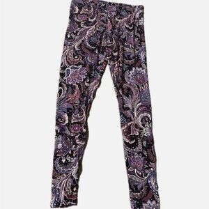 Funky high waisted ASOS purple leggings